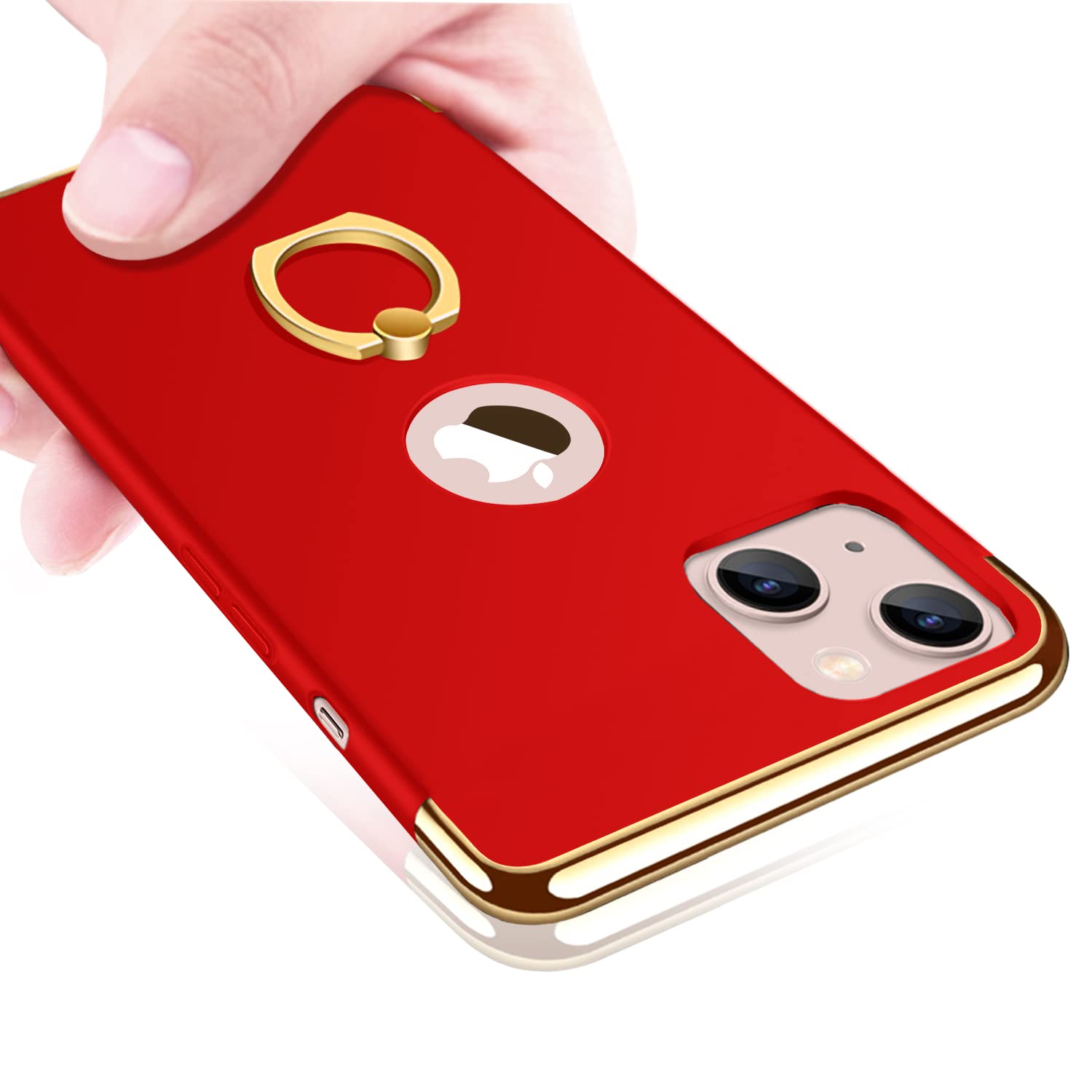 iPhone 13mini 滑り止め 指紋防止 携帯カバー 赤 リング付き iPhone 13mini 滑り止め 指紋防止 携帯カバー 赤 リング付き iPhone